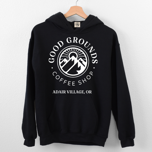 Black Good Grounds Logo Hoodie